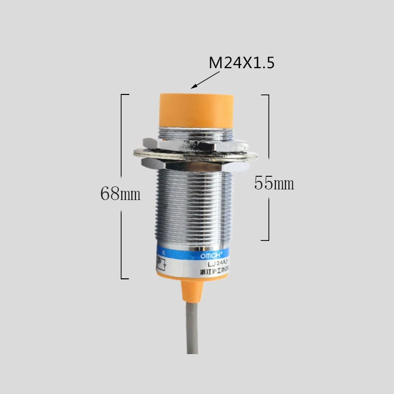 Inductance Type Metal Shell Proximity Switch Sensor LJ24A3-10-Z/BX Detection Brass IP67 Power Supply Reversal Connection M24