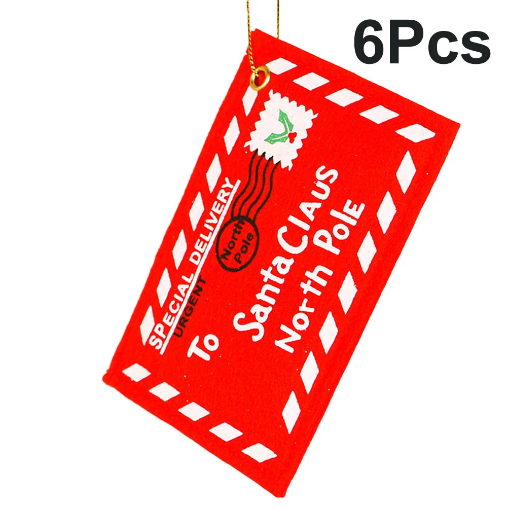 10 Pcs Window Christmas Decorations Gift Bag Santa Claus Envelope Red Candy Father