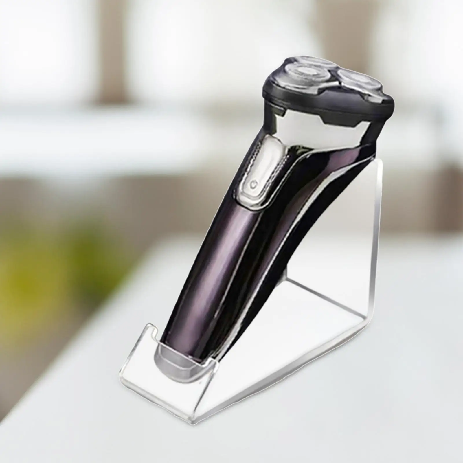 

Shaver Holder Stand Clear Electric Shaver Stand for Travel Bathroom Counter