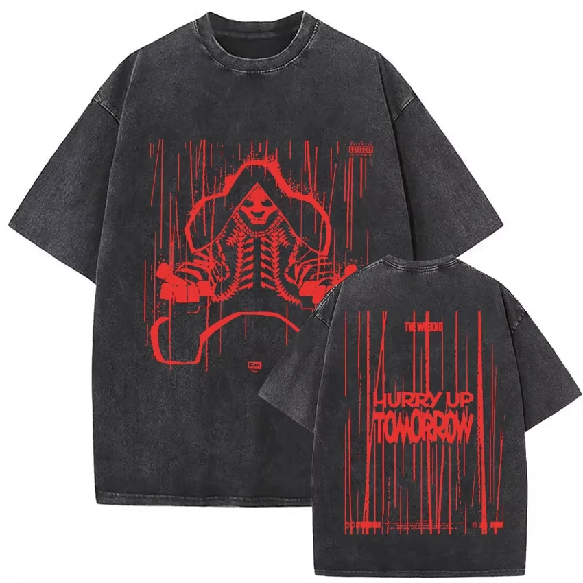 The Weeknd XO Tour 2026 Vintage Gewaschenes Baumwoll-T-Shirt für Männer und Frauen, Pop-Musik Kurzarm-Tee, Rap Hip Hop Gothic Kleidung Oberteile – Detail 14