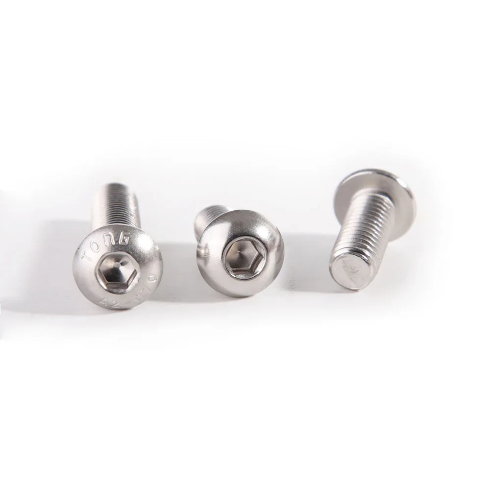 ISO7380 A4-70 Hexagon Hex Socket Round Button Head Screw 316 Stainless Steel Allen Bolt M3 M4 M5 M6 M8 M10 M12