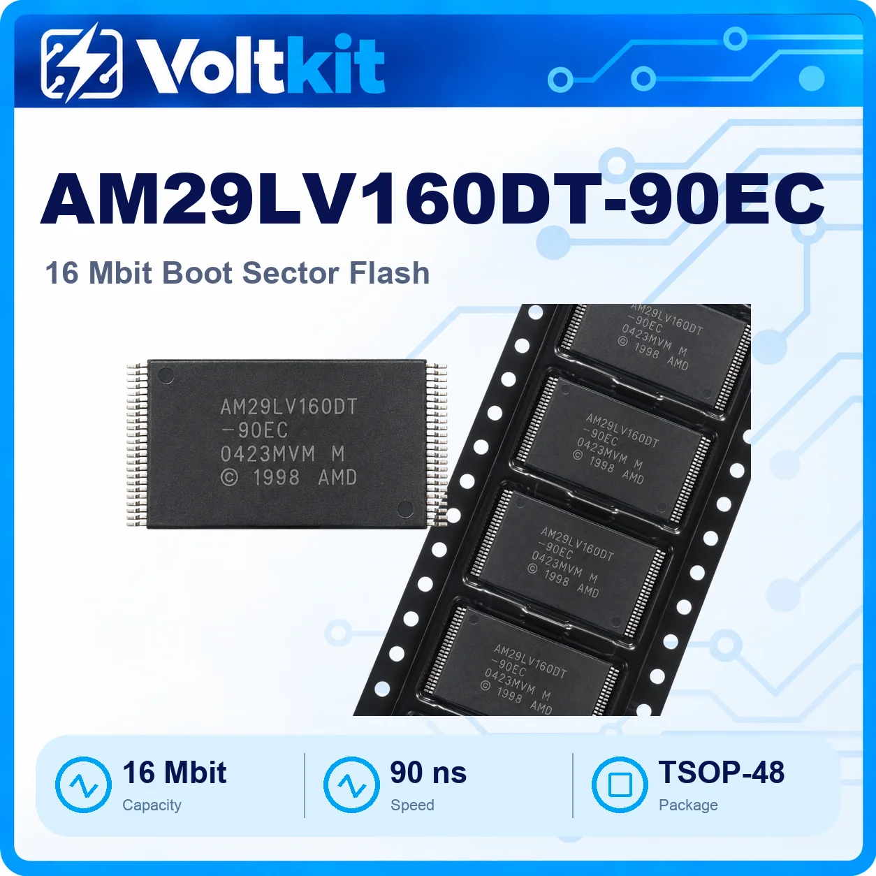 10PCS AM29LV160DT AM29LV160DT-70EI AM29LV160DT-90EC Flash EEPROM Memory IC New Original SPI In Stock