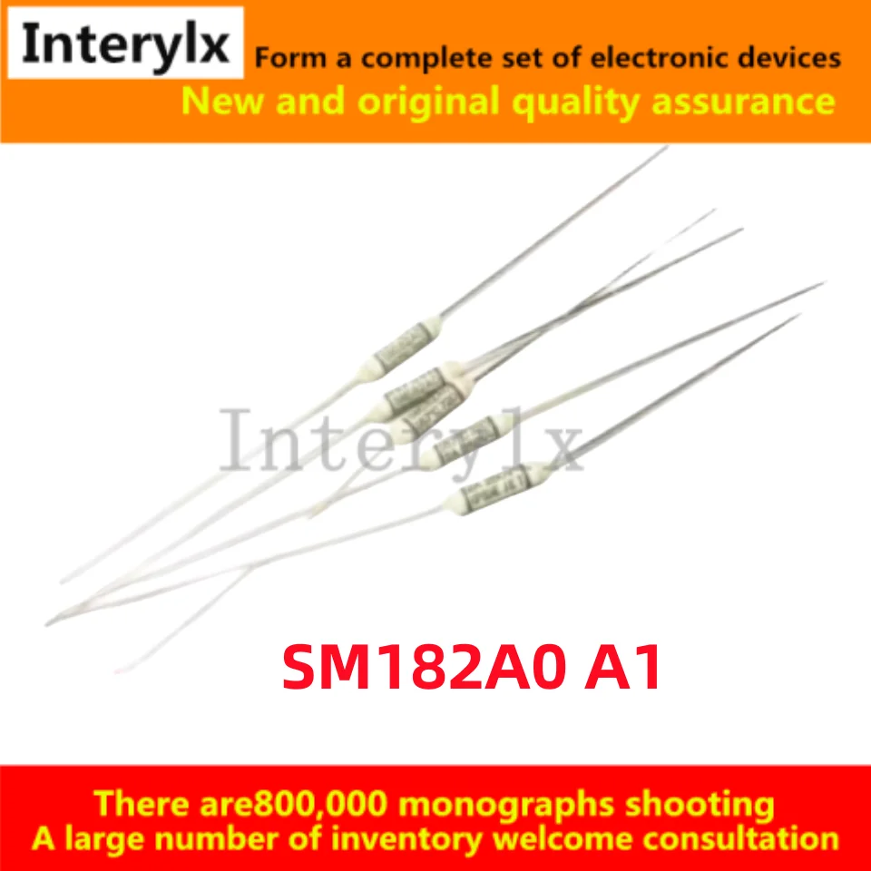 10-50Pcs/Lot SM182A0 187℃ SM182A1 SM182 Temperature fuse TF187C 2A 250V fuse resistor