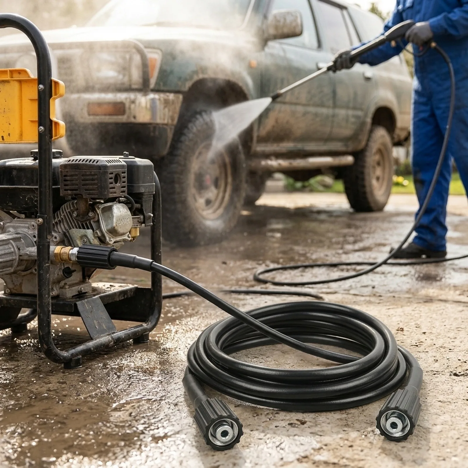 For Cleaning Machines Hose Hose With M22-14mm Thread Gas Connection. Practical Specifications This Hose Is Solid 20/50ft 2050ft