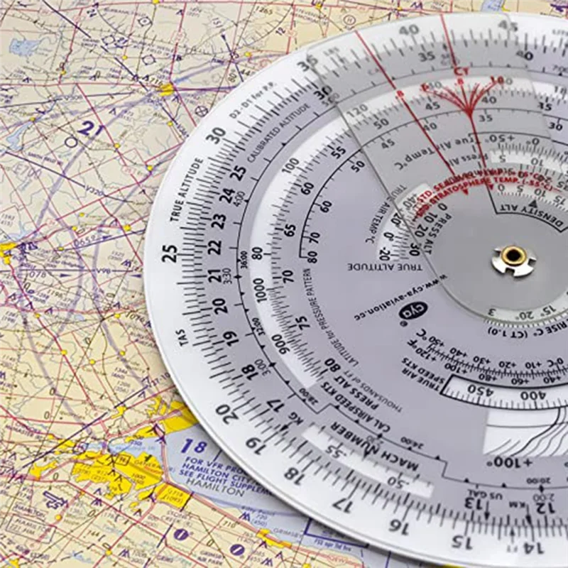 The New 1 Piece E6B-R Flight Computer Plastic Aviation Plotter Circular Slide Rule Used In Aviation Flight Training