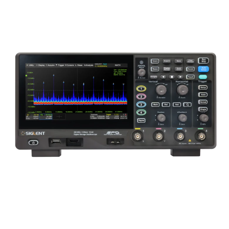 

Oscilloscope With 7-inch Touch Screen 12 Bit 2G Sampling Rate High Resolution Digital Oscilloscope 200MHz Bandwidth 2 Channels