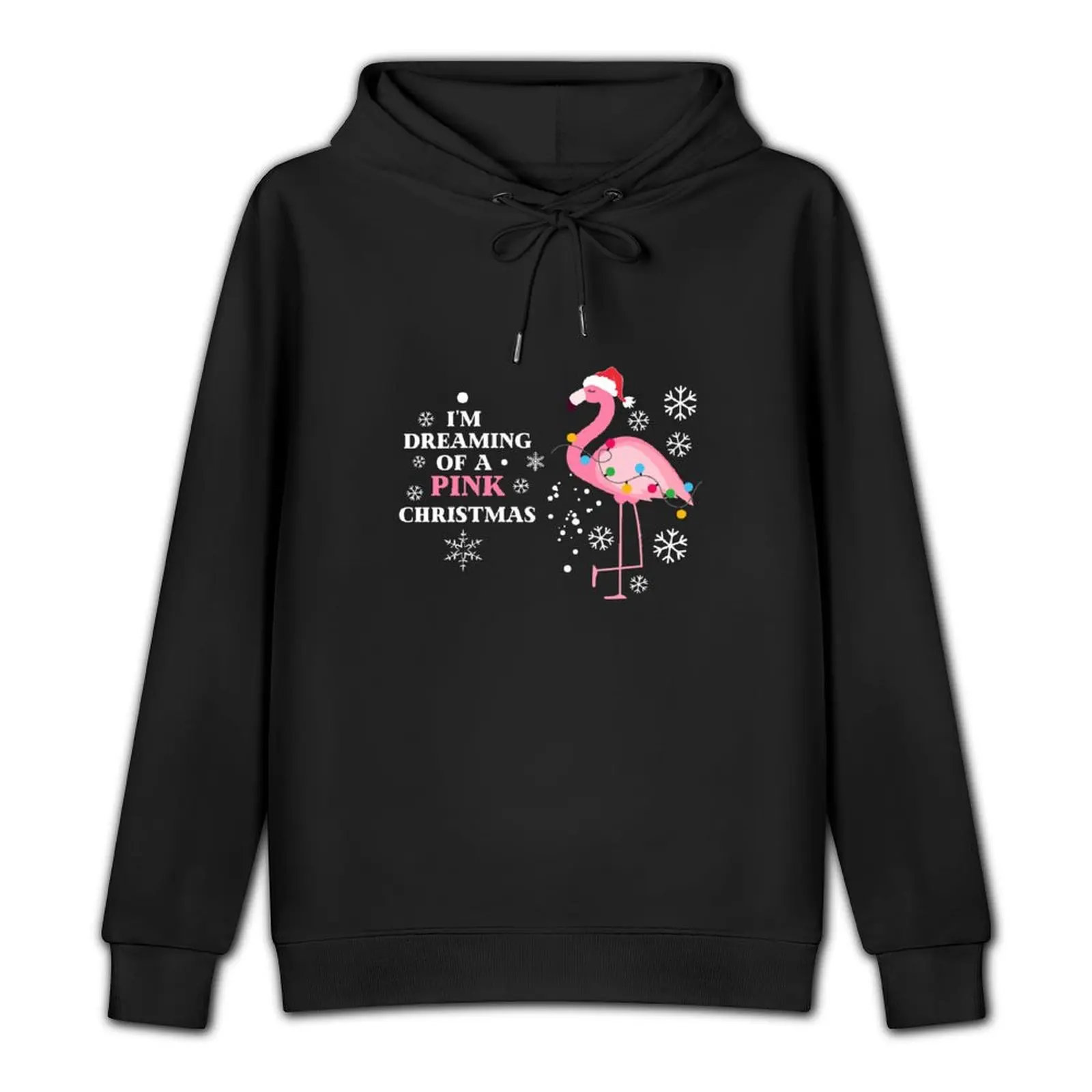 I'm Dreaming Of A Pink Christmas Tropical Flamingo Xmas Pullover Hoodie men's winter sweater graphic hoodies