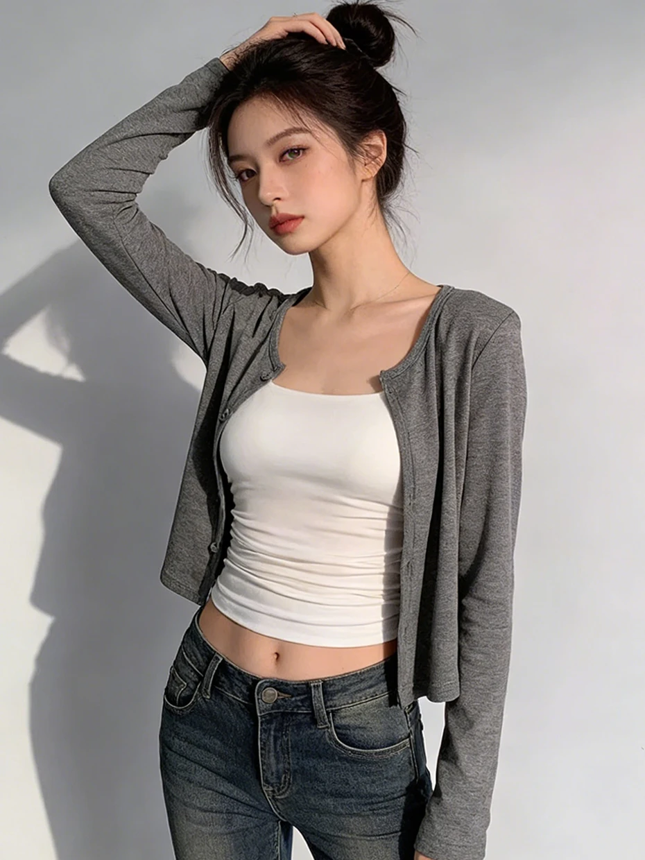 

Light Grey Modal Sun Protection Cardigan Women's Breathable Top Covering Sun Strap Skirt Shoulder Shawl Outer Summer