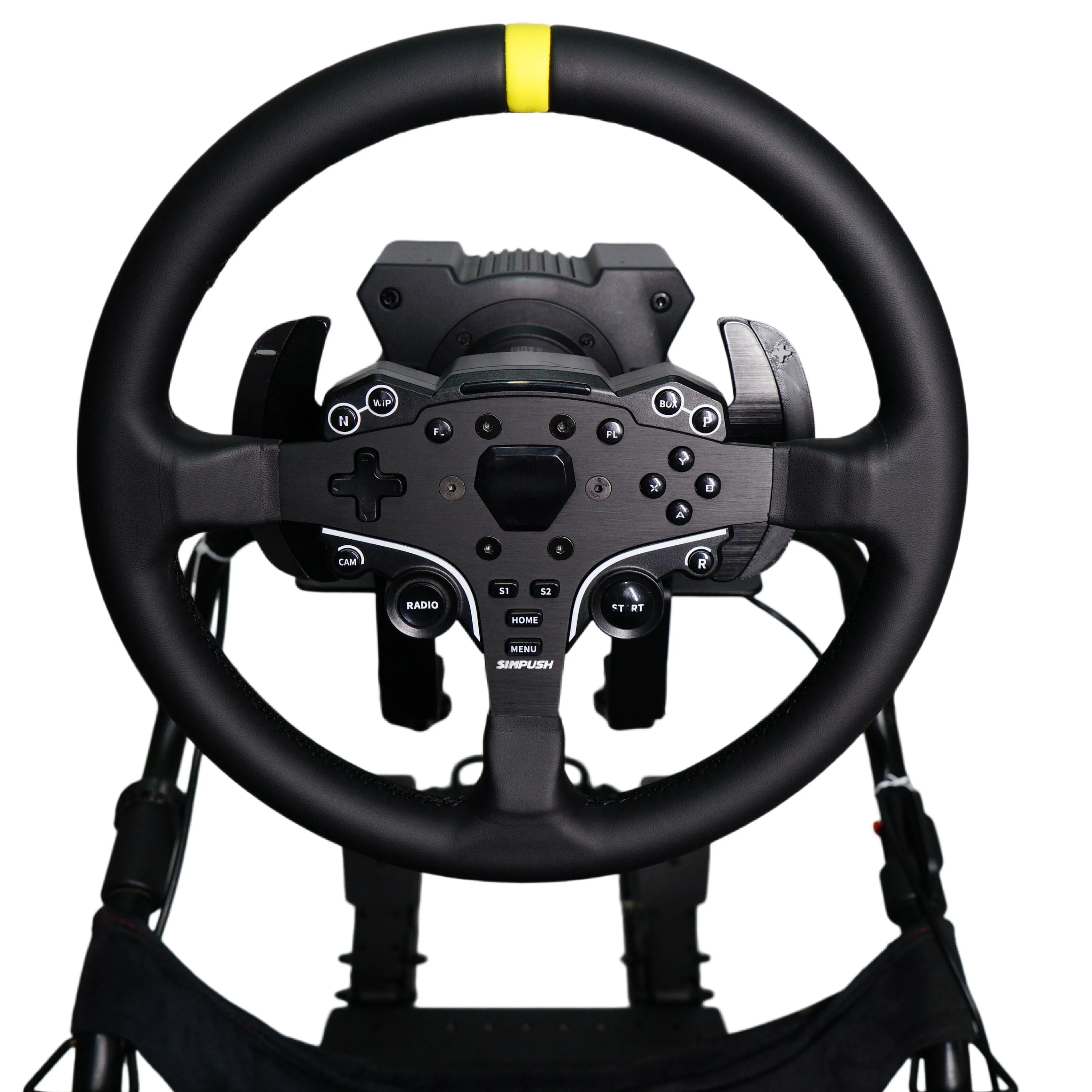 SIMPUSH 13 Zoll (33 cm) Rundes Lenkrad Mod Rally Sim Racing für MOZA R5 R3 ES ES Lite & ESX Lenkrad – Detail 4