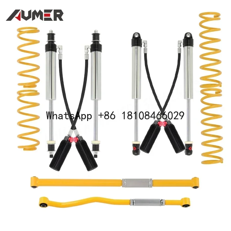 4x4 off road rebound and compression adjustable coilover lift kit nitrogen shock absorber for nissan patrol y61 suspension