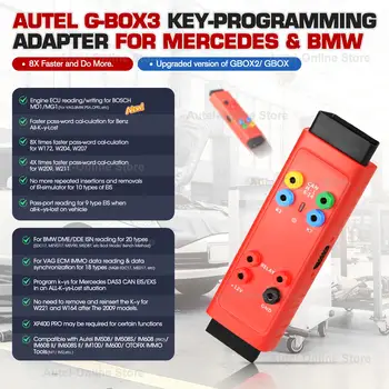 Autel GBOX3 鑰匙編程工具 G-BOX 適用於賓士、BMW、Toyota 4A 全丟鑰匙編程器,支援 KM100/ IM508/ IM608 等型號 6 最佳銷售 Autel編程鑰匙 - №6