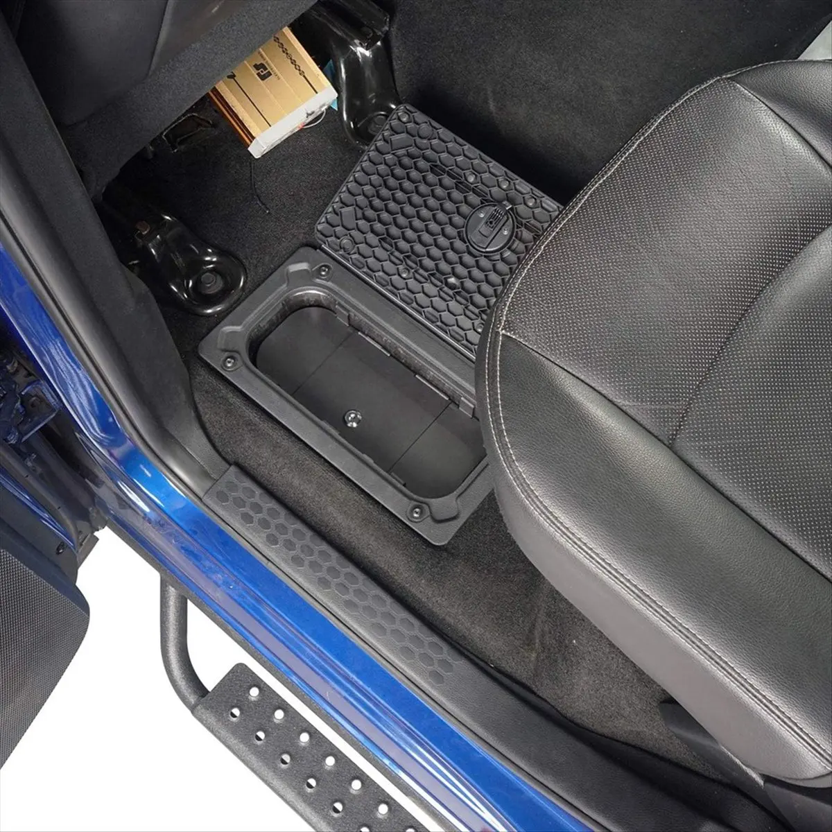 B09A Rear Seat Floor Locking Storage Box Safety Lid for Dodge RAM 1500/2500/3500 2009-2018 Pickup Truck