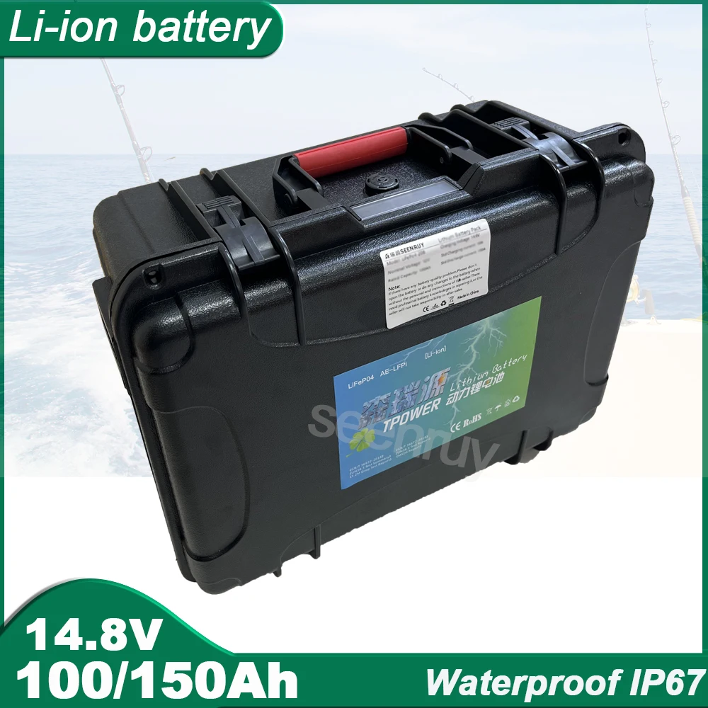 

14.8V 100AH 150AH Li-ion With Charger ABS 100A Lithium Polymer Battery Perfect For Sea Scooter Hydrofoil Fishing Boat