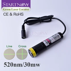 Posicionador verde 520nm 30mw láser localizador de línea verde puntero láser módulo cruzado alineación para la industria de máquinas cortadoras de tela