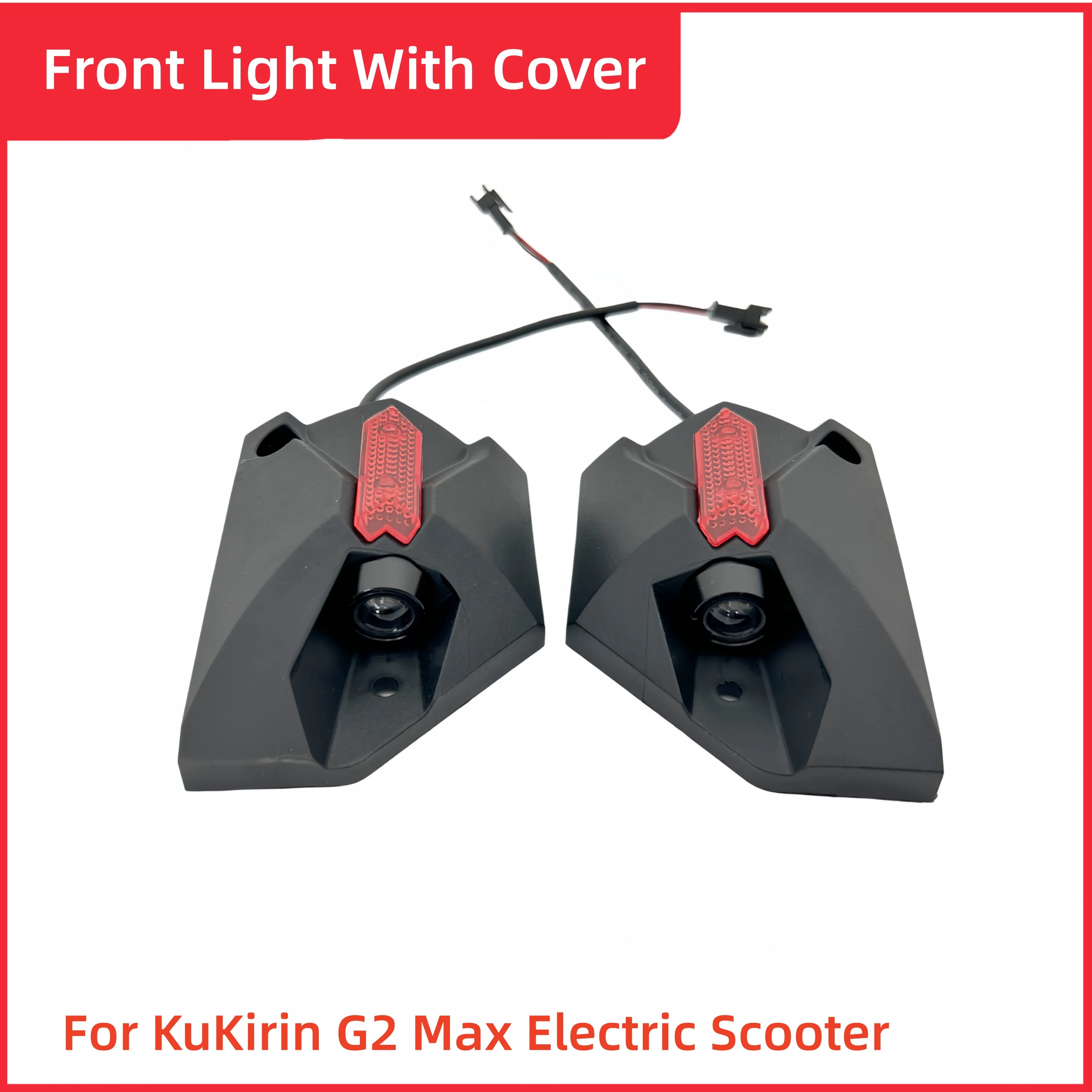 Image of KuKirin G2 Max Frontlicht mit Abdeckung für Elektroroller KUGOOKIRIN G2max Front-Seitenlicht Katzenaugen-Licht Bodenplatte 1 Paar Ersatzteile
