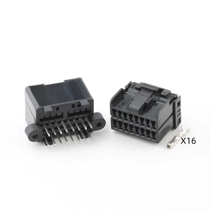 

1/20Kits Female Male 16 Pin 174046-2 74146-2 Automotive Electrical Connector Car Plug For Benz