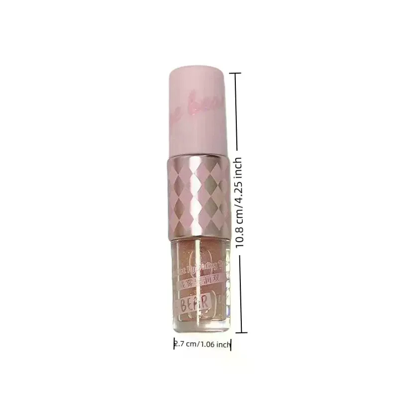 Gege Bear Doppelkopf-Lipgloss, glänzende und mollige Lippen, glänzender Glanz, feuchtigkeitsspendend, unverzichtbar