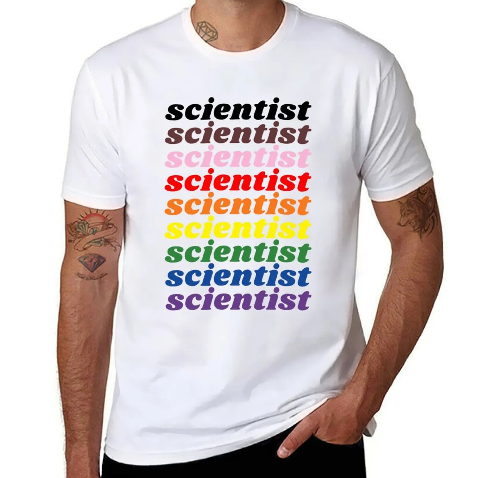 

man (repeating man scientist funny shirts graphic shirt t t rainbow) T-Shirt