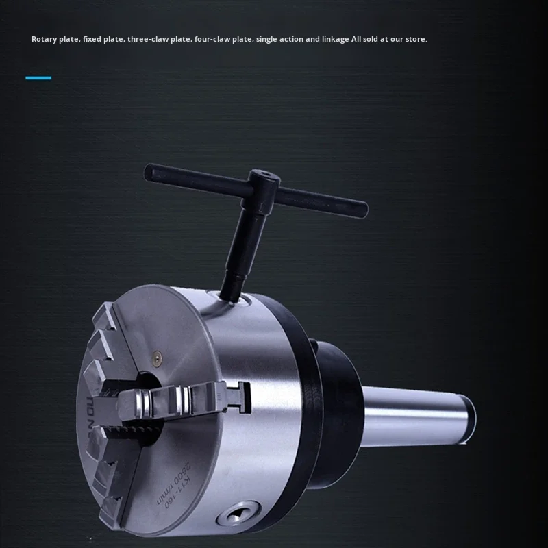 Rotary Chuck Morse No.4 No. 5 No. 6 Taper Shank Flange Chuck Three-Jaw Four-Jaw Lathe Tailstock Movable Fixed Chuck Made