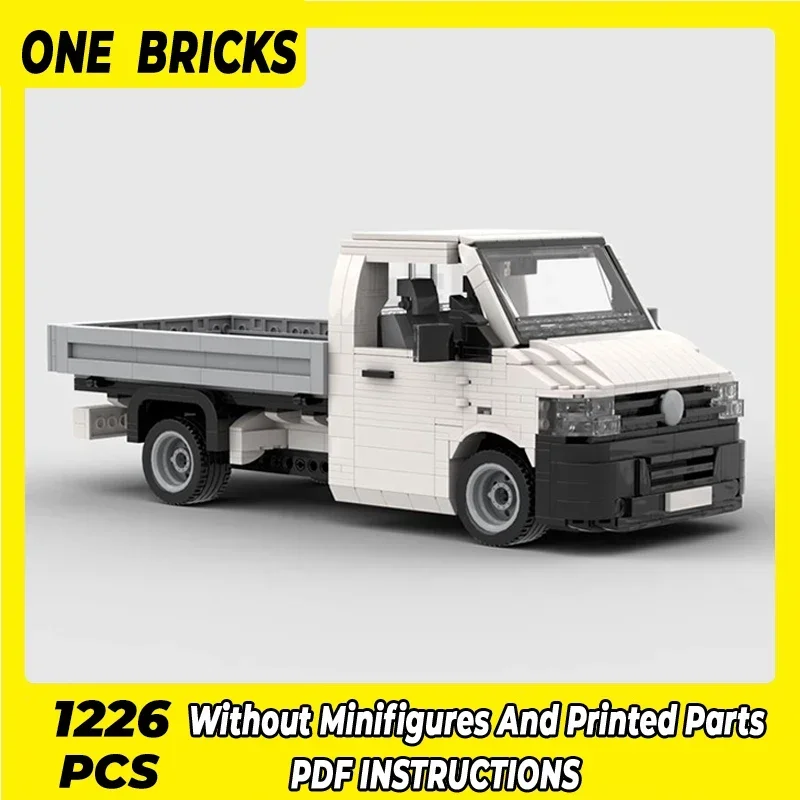 Moc Building Bricks City Car Model T5 Transporter Flatbed Technology Modular Blocks Gifts Toys For Children DIY Sets Assembly