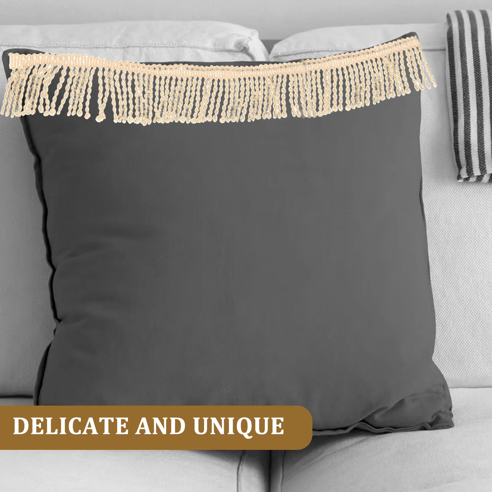 

Tassel Decorative Accessories Home Decoration Fringe Trim Delicate Sewing Polyester Yarn Border