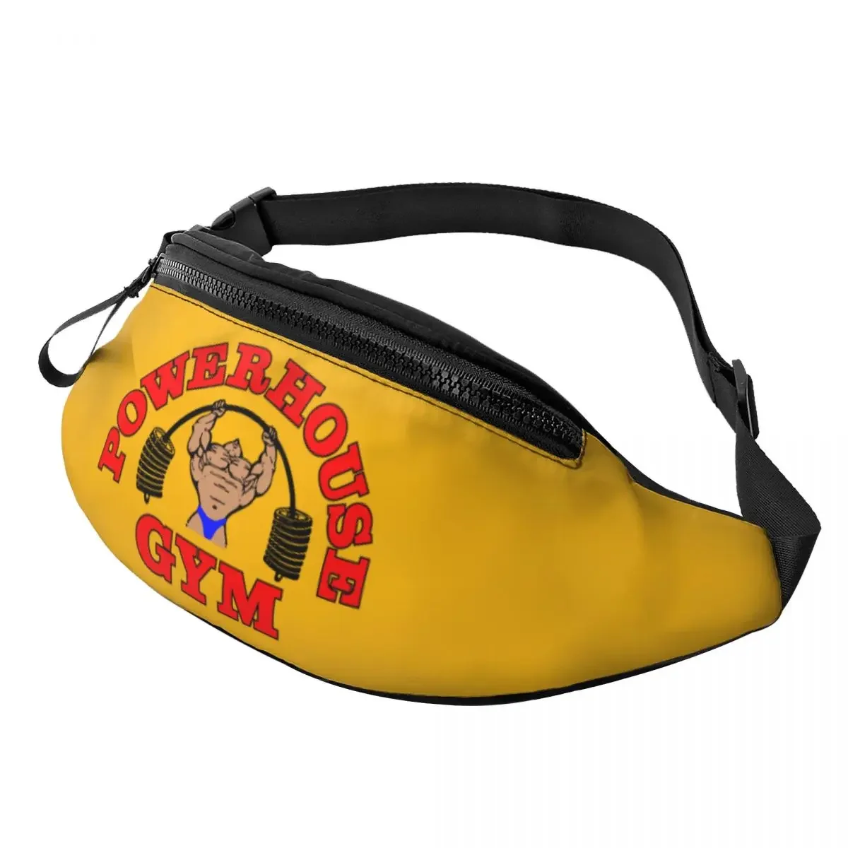 

Cool Powerhouse Gym Fanny Pack for Travel Hiking Women Men Fitness Bodybuilding Crossbody Waist Bag Phone Money Pouch