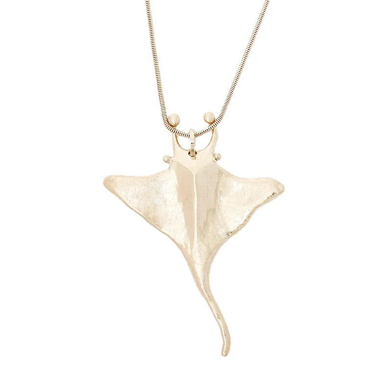 Bohemia Cute Jellyfish Pendant Necklace Fish Animal Shape Necklace Women Ocean Beach Jewelry