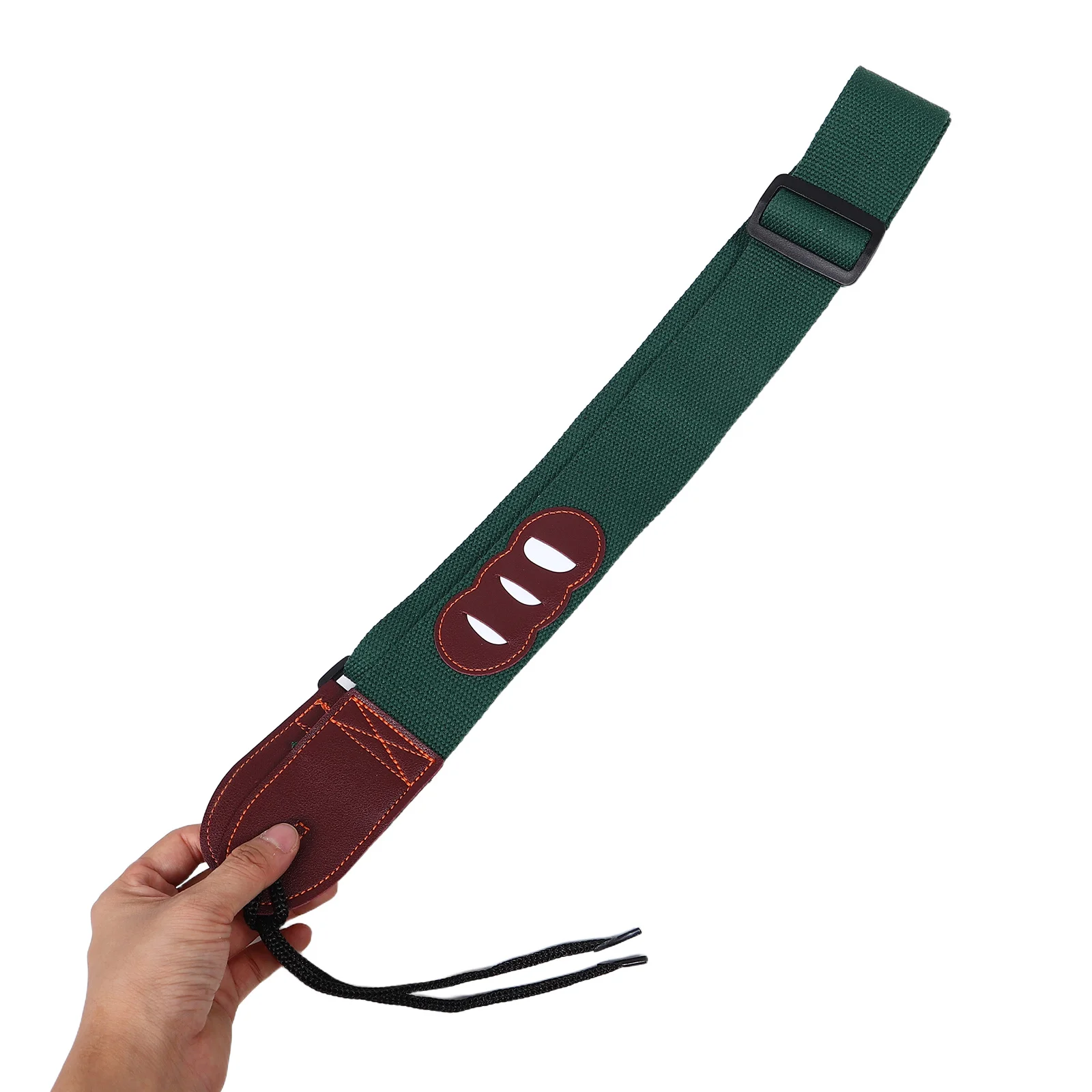 

2Pcs Acoustic Guitar Strap Polyester Adjustable Neck Strap Pick Holder Folk Electric Bass Ukulele Guitar Holder