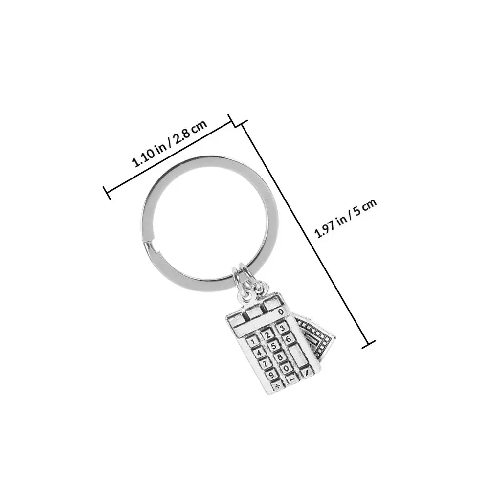2Pcs Accounting Graduation Keychain Calculator Charm Keyring for Finance Professionals Financial Bookkeeping