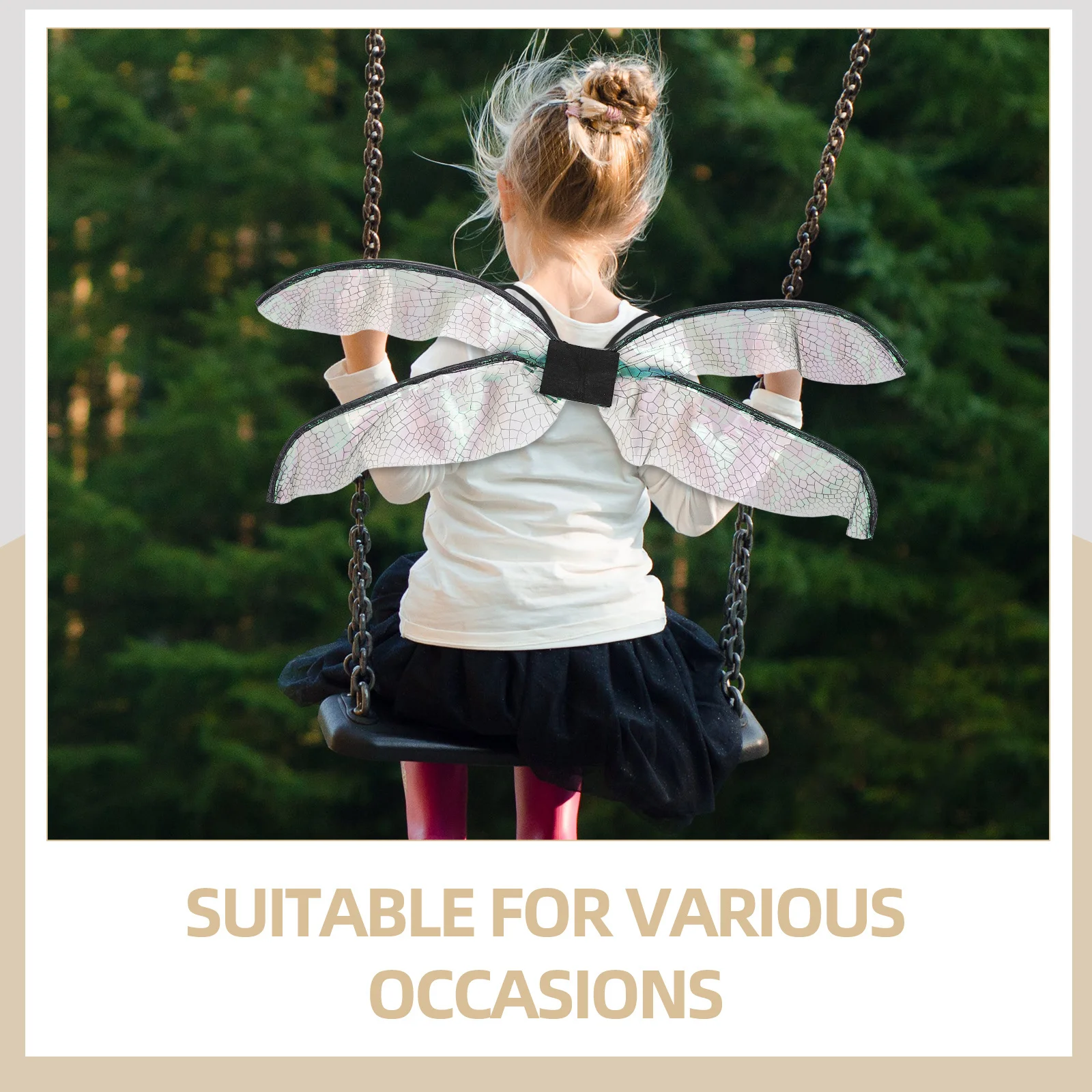 1쌍의 잠자리 날개 요정 의상 여성용 성인용 파티용 가면극 축제 코스프레 소품 내구성 있는 오간자 테마