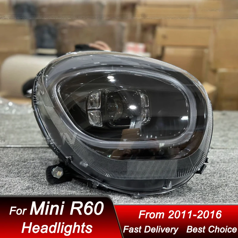 Pop Car Styling Headlights For BMW Mini R60 2011-2016 Full LED New Style Headlamp Assembly Upgrade Projector Lens Accessories Ki