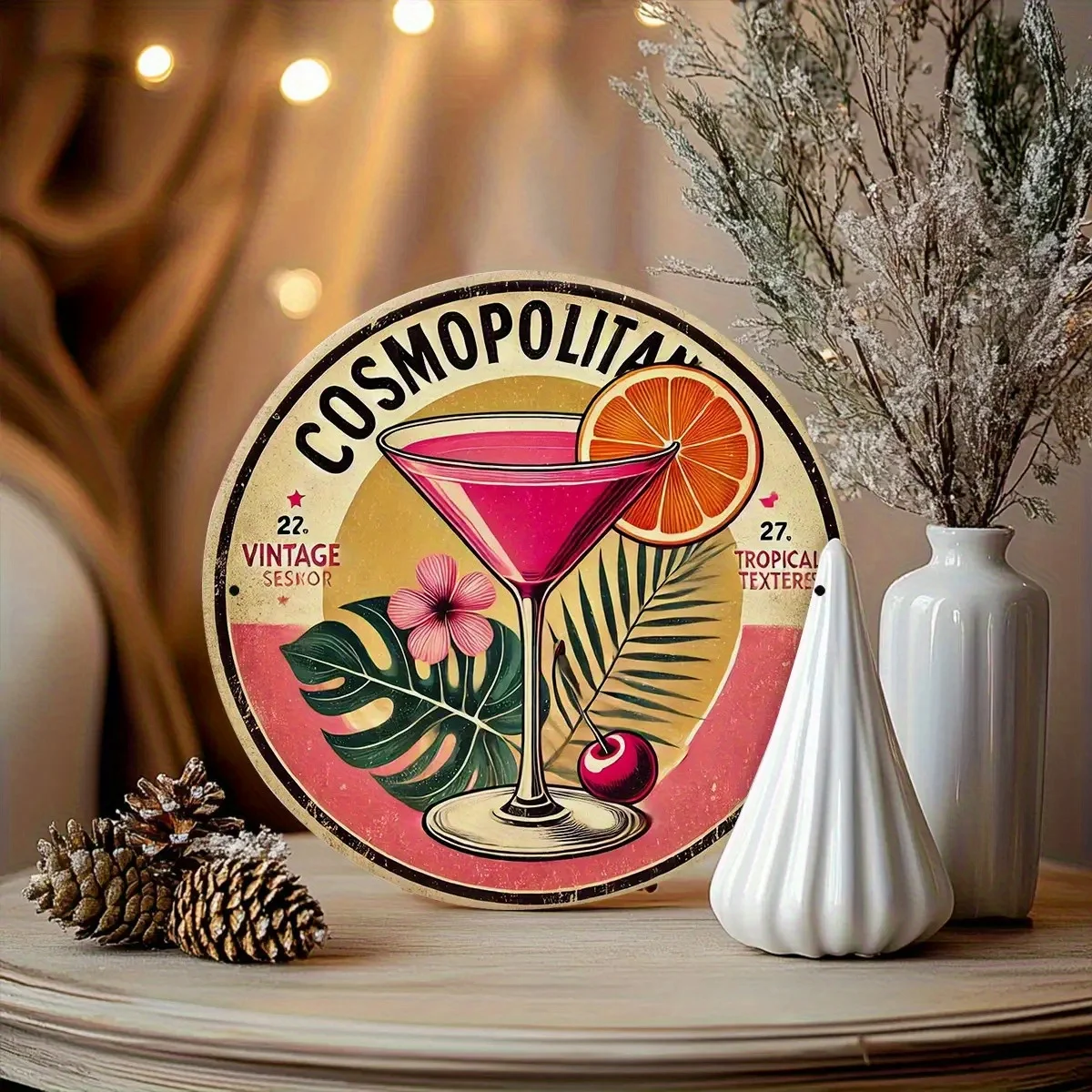 Of Vintage Cosmopolitan Metal Plate - 7.9