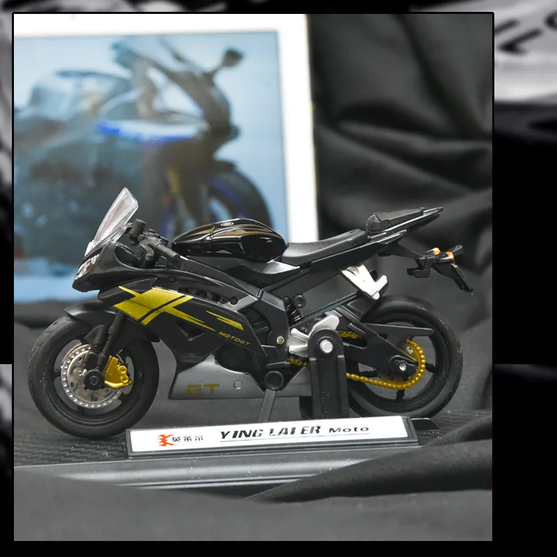 1:18 Scale Yamaha R6 Alloy Scooter Sport Bike Figurines Diecasts Decor Motorcycle Racing Model Replicas Collection Gift For Boys