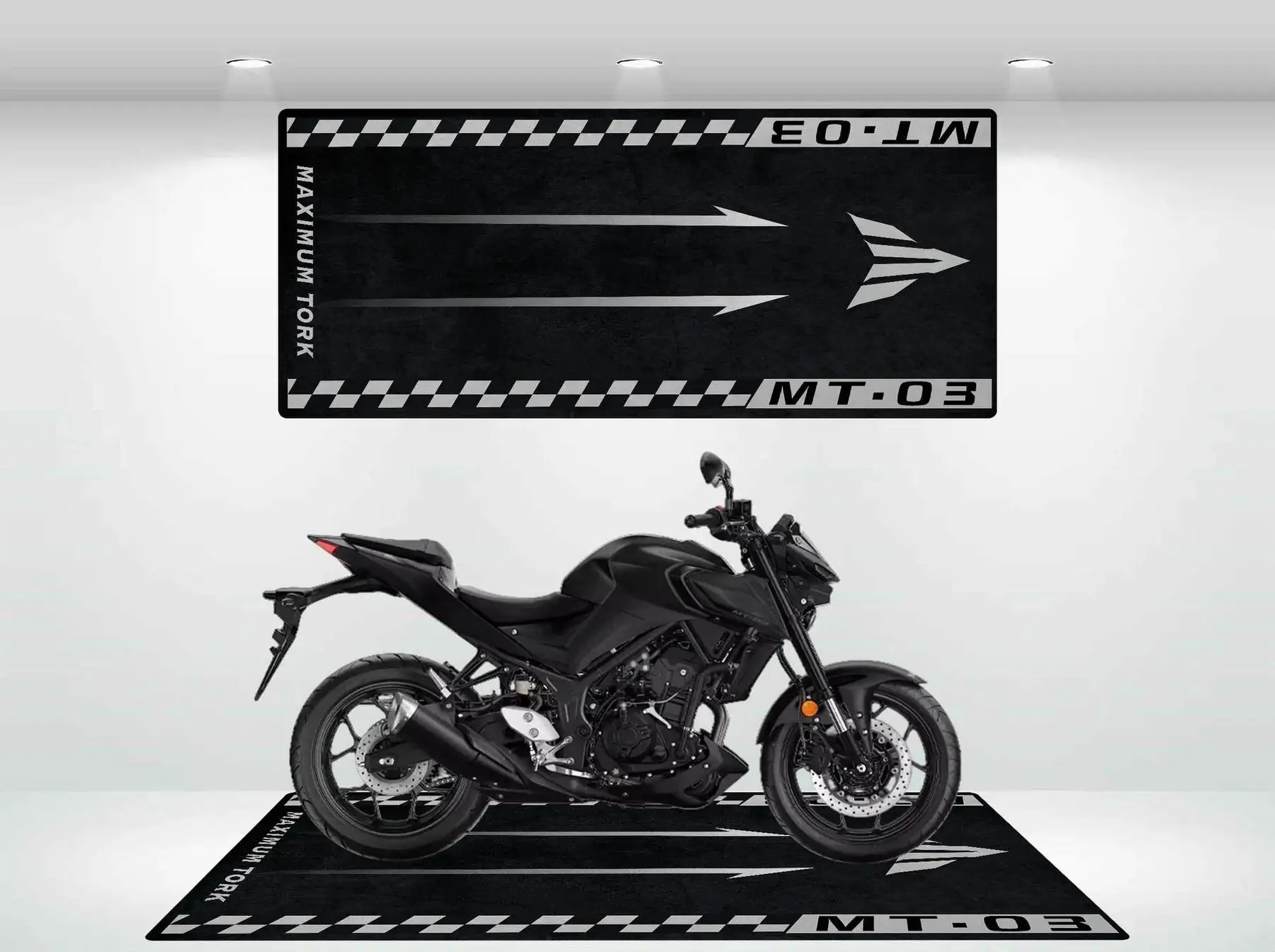 VIKAMA Motorcycle Carpet Motorcycle Parking Mat Modification Equipment Room Durable and Wear-Resistant  Floor Mat Home Decor