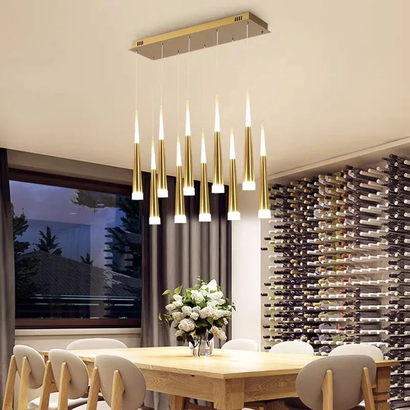 Modern minimalist LED restaurant chandelier Nordic living room personalized chandelier kitchen decoration indoor lighting