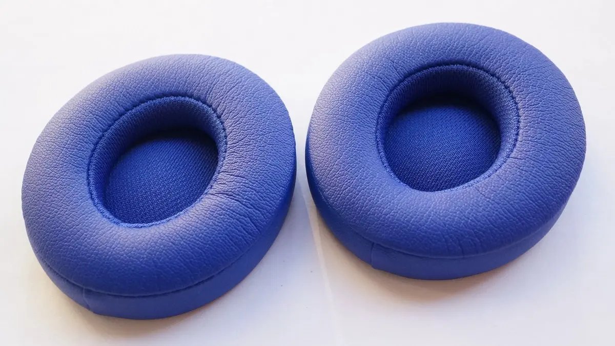 メモリーフォームイヤーパッド、交換部品、Beatsソロ3.0と互換性、ソロ2.0、ワイヤレス、有線オンイヤーヘッドフォン、青、1ペア