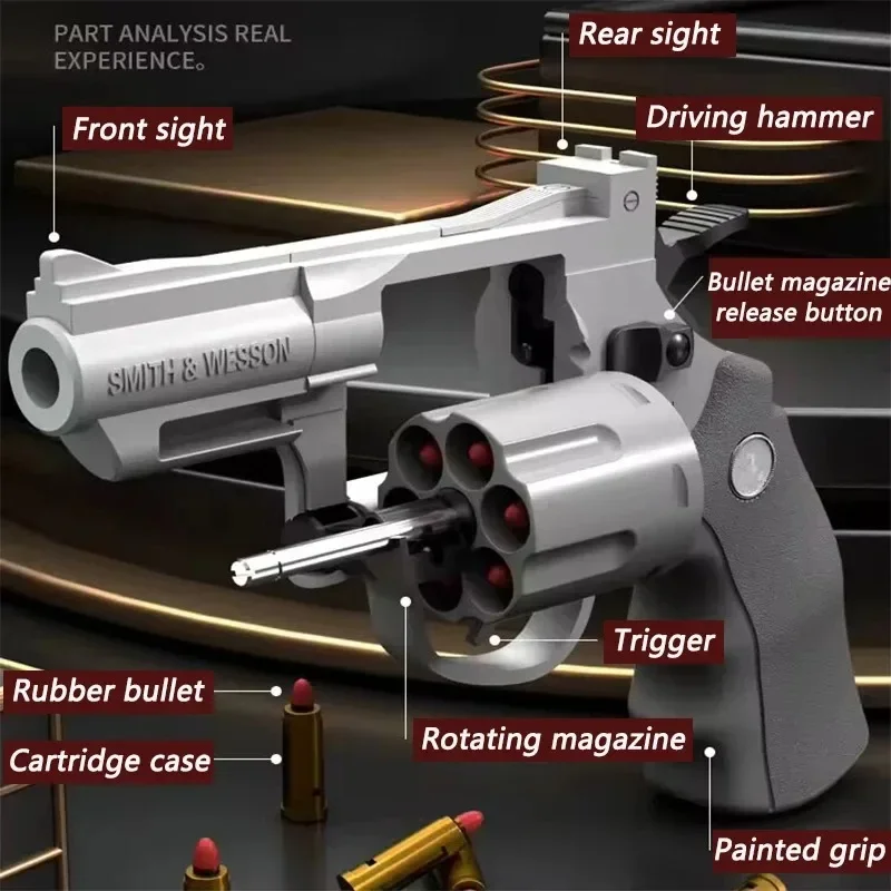 Revólver bala suave pistola de juguete repetida mecánica 357 carcasa de pistola lanzamiento ZP5 niño lucha sin lesiones --- juguete para regalo # # #