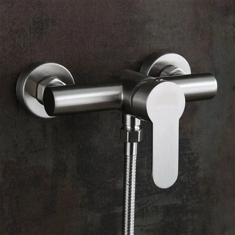 Wall Mounted Shower Faucet With Built In Sealing Ring And Lifting Type Opening Mode