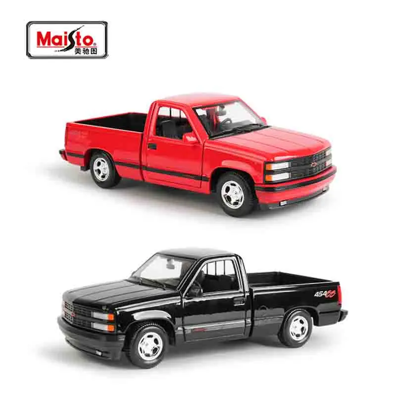 

Maisto 1:24, новый стиль, 1993, 454, SS, пикап, красный, высокоразделенная литая прецизионная модель автомобиля, коллекция моделей, подарок