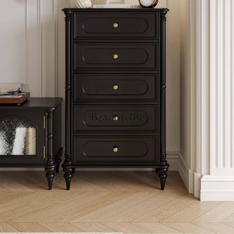 

*American retro solid wood entrance bedroom locker medieval living room wall decorative storage cabinet