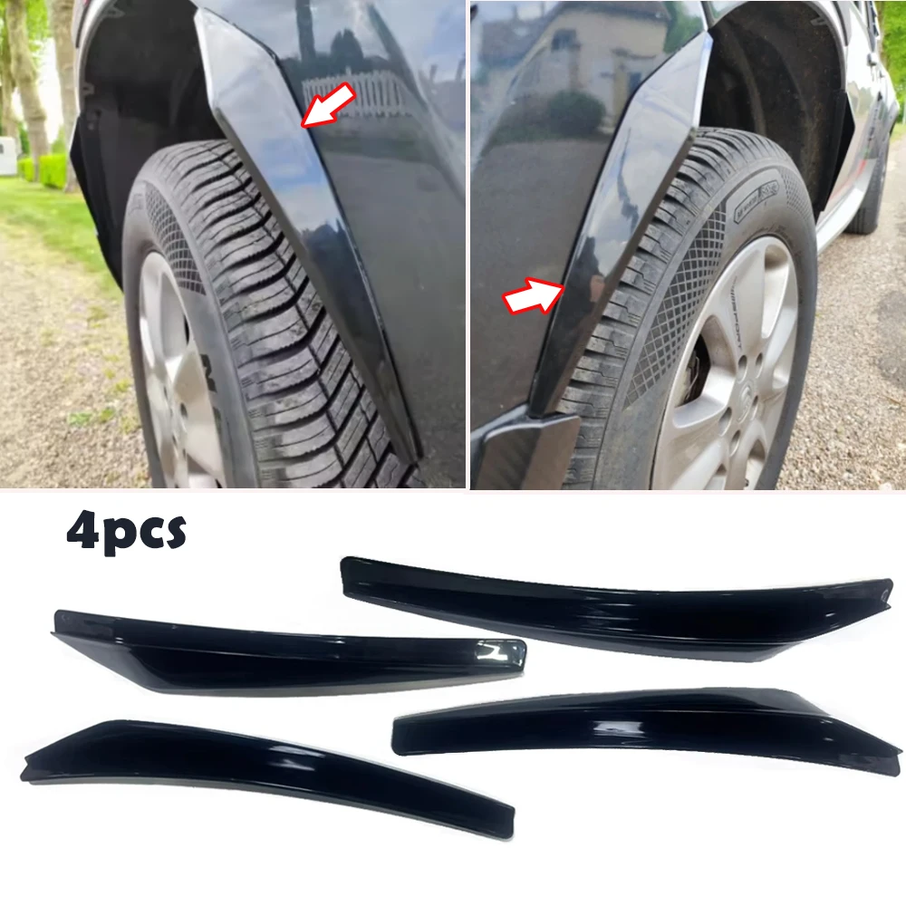 4pcs Carbon Fiber Pattern Car Wheel Fender Flares Universal Mud Flap Splash Guard Decorative Accessories