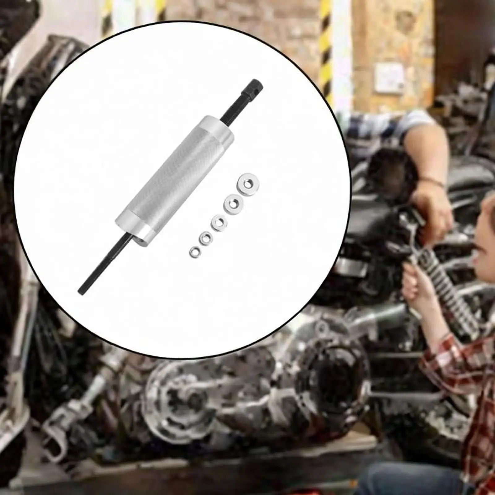 

Motorcycle Piston Pin Puller 5 Adapters Protects Engine Aluminum Alloy Removal Tool for Full Skirt Piston Wrist Pin Puller