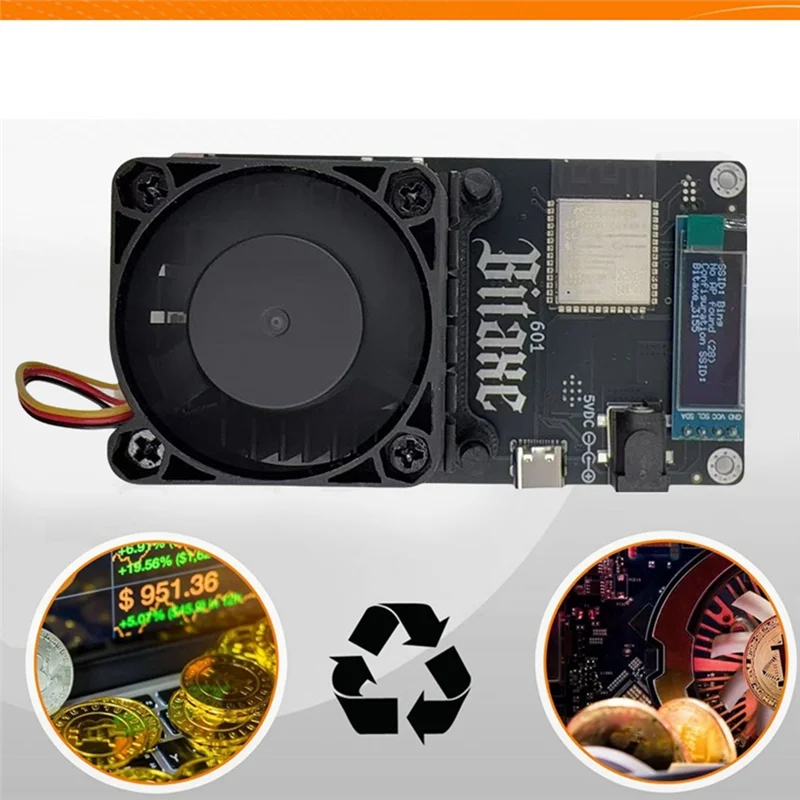 

Bitaxe Gamma 601 1.2TH/S BTC Solo Miner 18-22W BM1370 Asic From Antminer S21 Pro BTC Crypto Miner-N33R