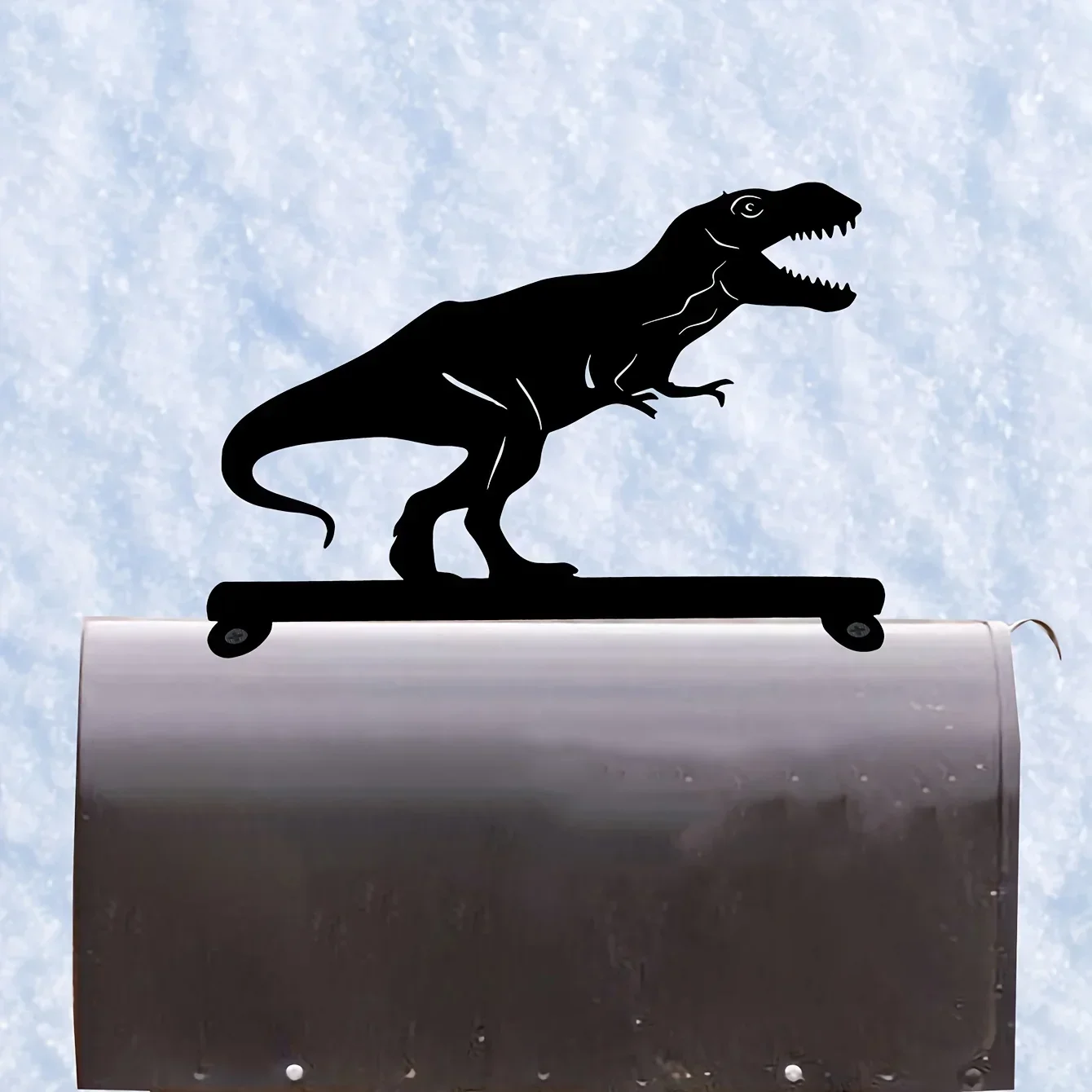 

metal ironDinosaur Iron Art Silhouette Mailbox Top Decoration, Decorative Mailbox Signage, Mailbox Decoration