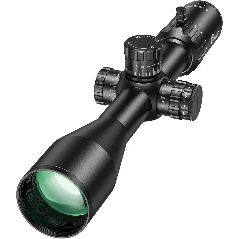 Scope First Focal Plane Scope with Illuminated Reticle Zero Stop Parallax Adjustment  Rings Long Range Scope 34mm Tube