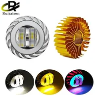 2025Hot Wheels Double Angel Eye Aperture Motorcycle Light Built-in Headlight Devil Eye Multicolor Laser Headlight Signal Light