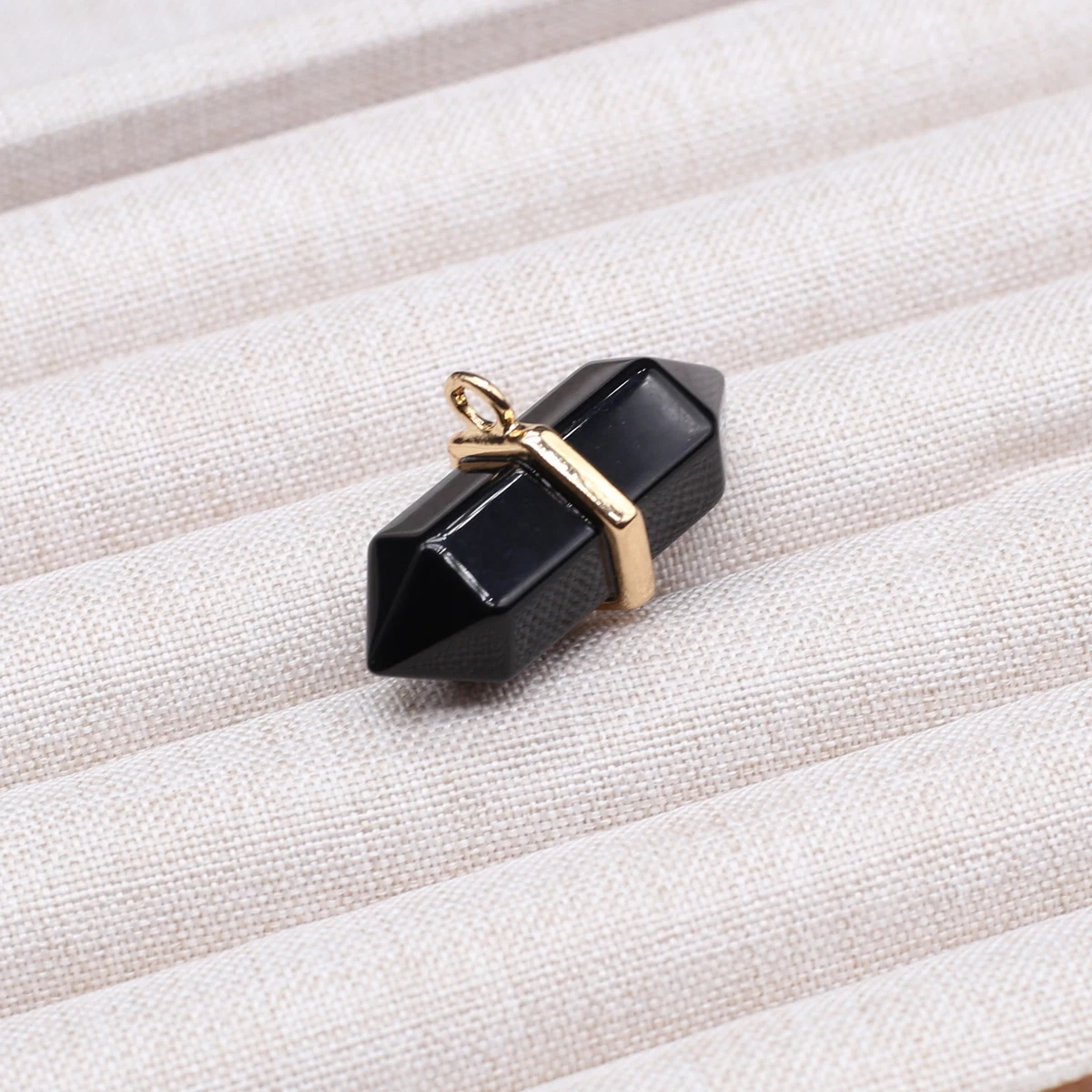 Natural Stone Rose Quartz Double Pointed Hexagonal Pendant Jewelry Stone Jewelry DIY Necklace Accessories