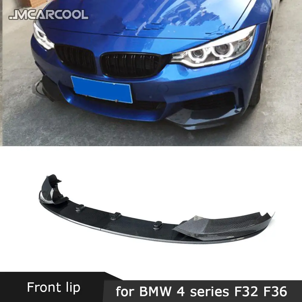 

ABS Glossy Black front bumper lip spoiler splitters for BMW 4 series F32 F36 M sport 2014 UP Carbon look