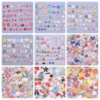 30pcs Kawaii Metal Alloy Lovely Enamel Pendant Ocean Series/Cosmetics/Space/Plant Fruit Various Styles Charm Oil Drip Pendants