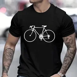 Bicycle Shirt Mens T-shirt Cycle Bike Lover Gift Husband Dad Clothing Cool Design Street Shirt Short Sleeve Top Tee Men Clothing